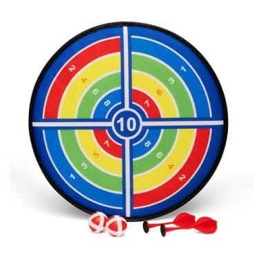 Imagem de Jogo de Dardos Infantil de Grudar Tiro ao Alvo Seguro 36cm 2 Bolas e 2 Dardos Diversão para Toda a Família!