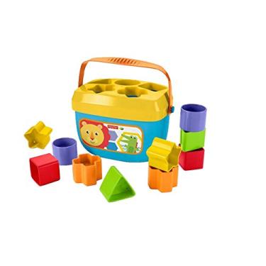 Imagem de Balde Primeiros Blocos, Fisher Price, Mattel, Azul