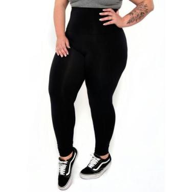 Imagem de Kit 2 Calças Leggings Plus Size Super Power Suplex G1 Ao G3 - Blanco S