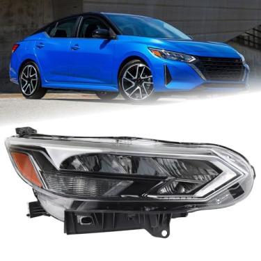 Imagem de KAMDKI Farol de LED RH adequado para Nissan Sentra Sr/Sr 2024 2025 Conjunto de farol premium lado direito do passageiro com lâmpadas, mas sem lâmpada de seta NI2503303 26010-6LY5A 260106LY5A