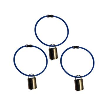 Imagem de IEUDNS 3 peças sinos de pasto para cabras e ovelhas com coleiras, coleiras resistentes para pasto de animais para cabras ativas, acessórios para vacas e, S