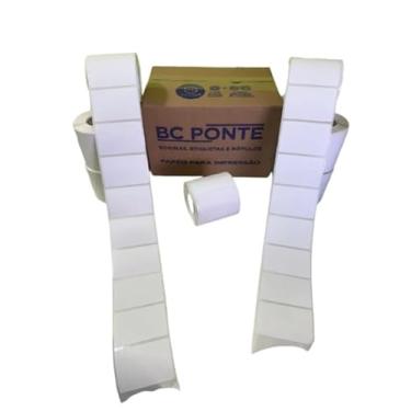 Imagem de 12 Rolos Etiqueta Térmica Adesiva 60x40mm Direta Para Balança, Impressora Térmica, NF, Logística, Código de Barras, Estoque