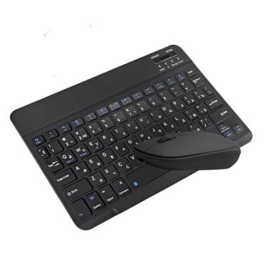 Imagem de Combo Teclado e Mouse sem Fio Bluetooth Ultrafino e Recarregável para Tablets e Celulares Compatível com Windows/Mac/Android Para Lite P610 Tab S6 - Preto
