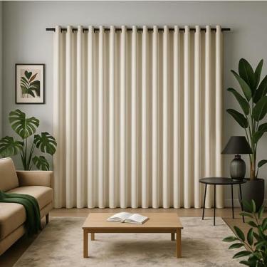 Imagem de Cortina 3 Metros 300x250 Para Varão Serve em Sala, Quarto Tecido Oxford (Palha)