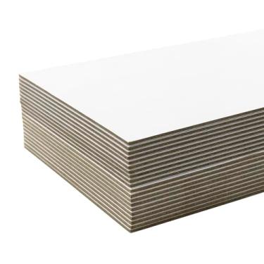 Imagem de Frametory Pacote Com 20 Folhas De Aglomerado Alta Resistência, 8,5 X 11 Pol., Papelão Branco 80 Pt (0,08 Pol.) Espessura Para Encadernação, Capas, Bases Arte, Caixas E Embalagens