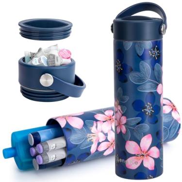 Imagem de SUNMON Estojo De Viagem Para Refrigerador Insulina Com Bolsas Gelo, Organizador Portátil Canetas Frascos Médicos, Comporta 1 A 5 Suprimentos Diabéticos, Organize E Armazene (Magnolia)