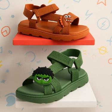 Imagem de Kit 2 Pares Sandália Papete Infantil Baby Masculina Anatômica Macia La