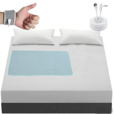 Imagem de AddBili Conjunto de tapete de aterramento de tecido de metal condutor com pulseira de aterramento e cordão de 4,5 m para cama/mesa/chão/pés - lavável na máquina, material saudável para melhorar o sono