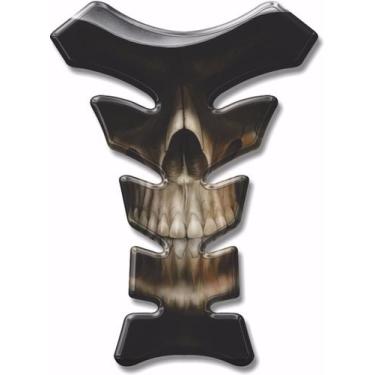 Imagem de Adesivo Protetor De Tanque Caveira Skull Dark Negro Resitank