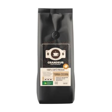 Imagem de Café em Grãos - Grandeur Café Gourmet Torra Escura, 100% Arábica, 1kg, Notas Chocolate Amargo e Amareirado.