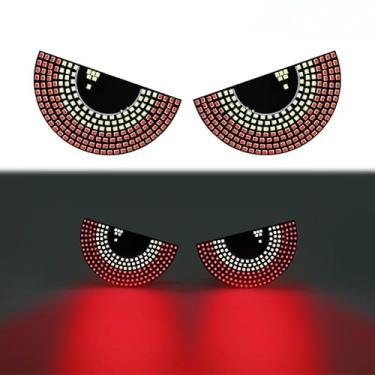 Imagem de 1 Par Carro LED Luz Decorativa Olho Do Diabo De Advertência Traseira Vermelho Ambiente (Y6)