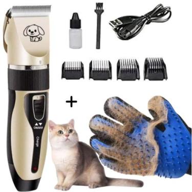 Imagem de Kit Tosa Pet Com Luvas Tira Pêlos Funcional E Portátil - Lippin
