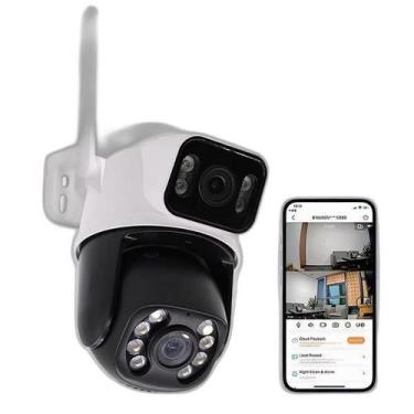 Imagem de Câmera Wi-Fi Ip De Segurança 2 Em 1 Fixa E Movel Com Áudio - Aquilae