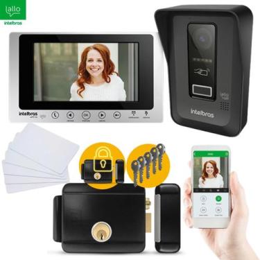 Imagem de Kit Videoporteiro WiFi wT7 Lite 2 Módulos Internos e Fechadura JFLF101