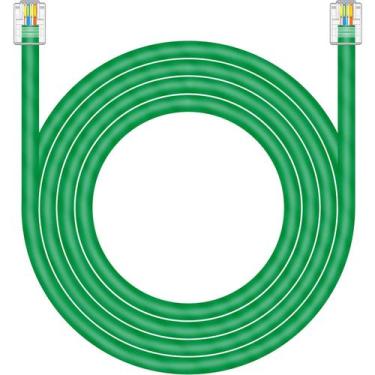 Imagem de Cabo de dados NECABLES CAT5E RJ11 DSL 50 pés UTP verde - 50 pés