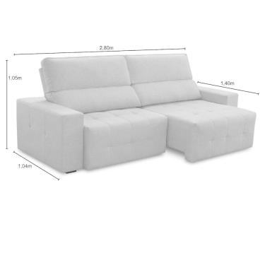 Imagem de Sofá 4 Lugares Retrátil Reclinável 280cm Veludo Village Ferguile