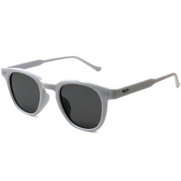 Imagem de Óculos De Sol Premium Branco Unissex Quadrado Blox Versatil Luxuoso Praiano Feminino E Masculino Casual Protecao Solar Uv+ Brilhante Solon Glasses + Caixinha De Óculos, Flanela, Limpa Lentes 25ml