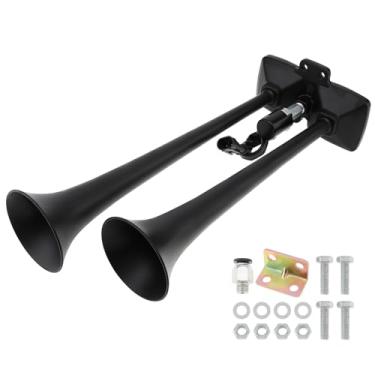Imagem de DriSentri Buzina de ar de trompete dupla elétrica 24V 300DB super alta para caminhonete de carro, barco, caminhonete