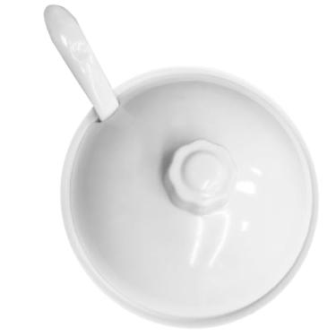 Imagem de Açucareiro Com Colher E Tampa Melanina Branco 11cm
