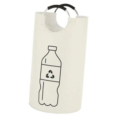 Imagem de AFXGUSD Cesto de Roupa Dobrável de 82L, Cesto de Brinquedos Multifuncional, Oxford, Recipiente de Armazenamento Leve, Organizador de Roupas, Branco, Tamanho real