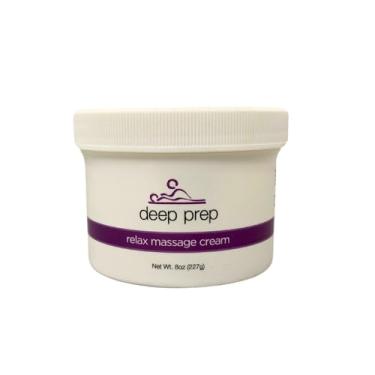 Imagem de Deep Prep Loção e creme de massagem Relax – Banheira hidratante e não oleosa de 236 ml para massagem corporal completa e sueca, fórmula de nível profissional