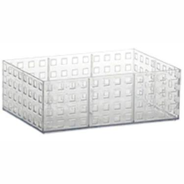 Imagem de Organizador Empilhável Multiuso 23X16X8cm Quadratta Transparente - Par