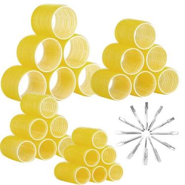 Imagem de Conjunto de rolos de cabelo Anezus Self Grip 36 unidades para todos os