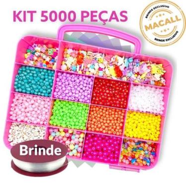 Imagem de Kit Maleta Miçangas Artesanato P/ Montar 5000 Peças - Macall