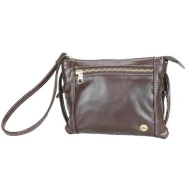 Imagem de Bolsa Lateral Sophia Couro Preta 15x21x5cm - Alta Qualidade - Betania 