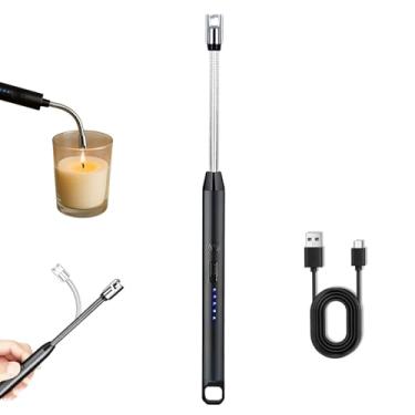 Imagem de Isqueiro Acendedor Elétrico Recarregável USB para Fogão, Vela, Churrasqueira, Camping, Lareira - Elétrico Sem Chama Seguro Flexível e Antivento - Acendedor Isqueiro Elétrico Sustentável