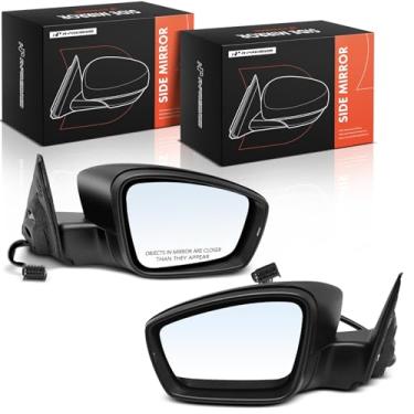 Imagem de A-Premium Par (2) espelhos retrovisores elétricos do lado do motorista e do passageiro - compatível com Volkswagen Beetle 2017 2018 2019 - Espelho retrovisor externo externo texturizado manual