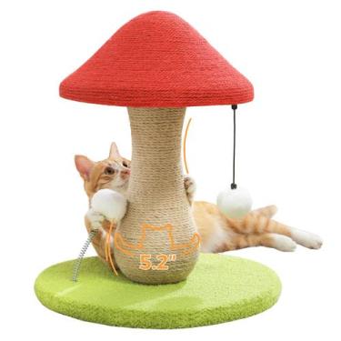 Imagem de Cat Scratching Post Cogumelo PETEPELA com arranhador de sisal