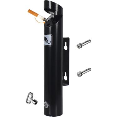 Imagem de Cinzeiro Fixado Na Parede, Caixote Do Cigarro Fixado Na Parede, Cinzeiro Do Cigarro, Escaninho Do Cigarro, Receptáculo Fixado Na Parede Do Cigarro, Cinzeiros Fixados Na Pared, Black, 49 * 7.5cm