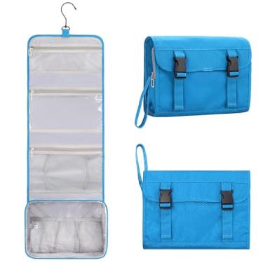 Imagem de Relavel Bolsa de higiene para pendurar para viagens, 01 Azul escuro, Large, Bolsa de higiene para pendurar para viagens