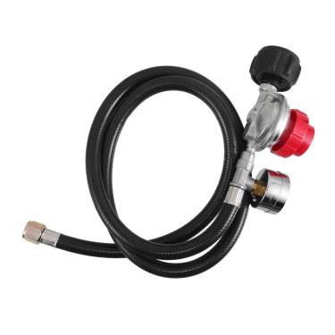 Imagem de Milisten Regulador de propano de alta pressão ajustável Psi com medidor de entrada de interface durável para churrasqueiras, fogões a gás e sistemas de aquecimento, controle preciso para operação