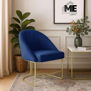 Imagem de Banqueta Poltrona Lua Penteadeira E Salão Com Base Metálica - ME ECOMM