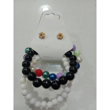 Imagem de Kit pulseiras miçangas infantil de bolinhas  - Marilene