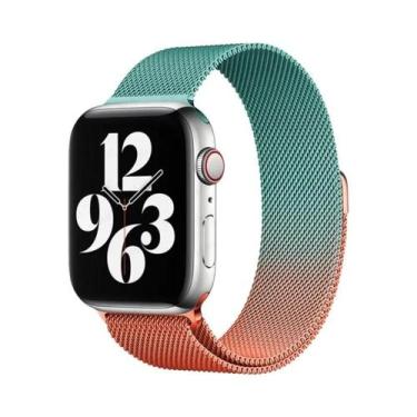 Imagem de Pulseira De Metal Milanese Loop De 44mm 40mm 45mm 41mm Para Apple Watc