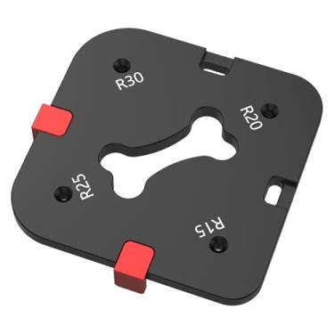 Imagem de KHZSPP Ferramenta de gabarito de roteador de raio de canto, modelos de raio de canto de alumínio (R15-R30)