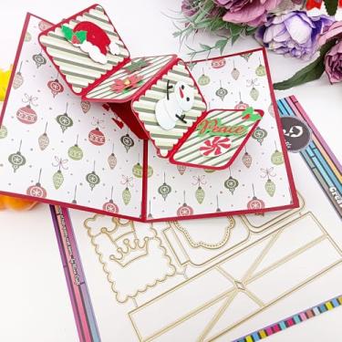 Imagem de Alinacutle Merry Christmas Dies corte de metal cortado para artesanato em papel, cartão feito à mão, faça você mesmo, álbuns de fotos, presente e scrapbook, agenda de agenda, modelo de livro de