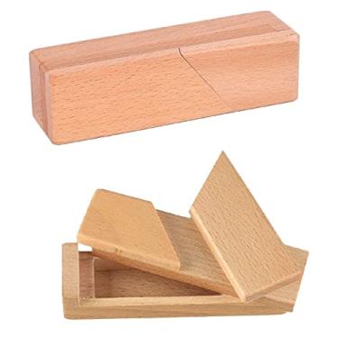 Imagem de YUNTENG 2 Pack Handmade 3D Brain Teaser Puzzle Box - Secret Opening Magic Wooden Mysterious Box Gift Cube Game IQ Toys