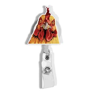 Imagem de WIRESTER Carretel de crachá retrátil com clipe jacaré para funcionários de escritório, equipes médicas, estudantes - Cochin Chicken