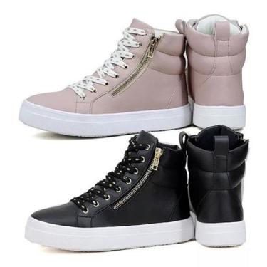 Imagem de Kit 2 Bota Botinha Tênis Cano Alto Feminino Fitness até n.º 41 - ffc, 