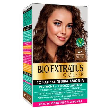 Imagem de Tonalizante Bio Extratus Color Sem Amônia  Cor 67 Louro Escuro Chocolate