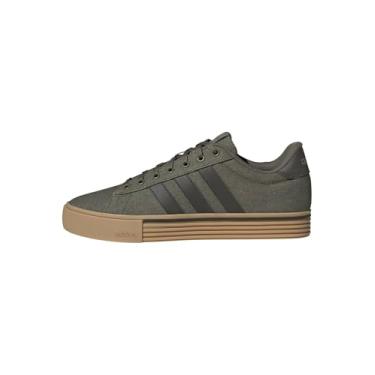 Imagem de adidas Tênis masculino Daily 4.0, Olive Strata/Shadow Olive/Gum, 7.5 Women/6.5 Men
