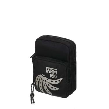 Imagem de BOLSA FARM DA GEMA GRAFICO TROPICAL PRETA