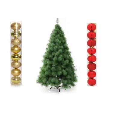 Imagem de Arvore De Natal Pinheiro 1,2 Metros 90 Galhos Com Enfeites - lojas vm