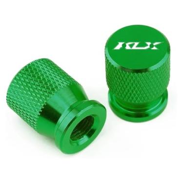 Imagem de Tampa da tampa da haste da válvula do pneu da roda acessórios de motocicleta compatível com KLX250 KLX450 KLX230 KLX 250 230 110 150 140 125 450R 300R 65(verde)
