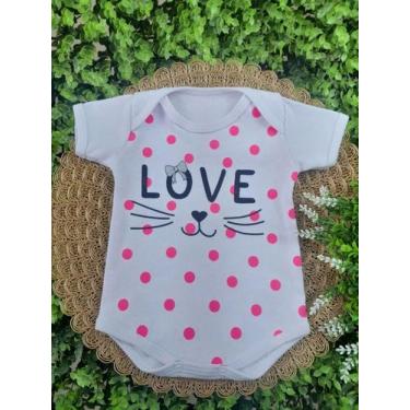 Imagem de Body Infantil Manga Curta Para Bebê Branco Temático Frases Moda Verão 