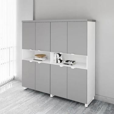 Imagem de Armário Estante para Escritório com 8 Portas de Abrir e 2 Nichos F5 Of